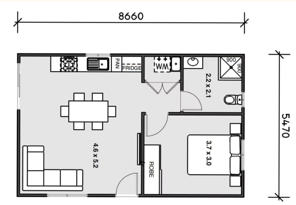 1 bedroom granny flat designs